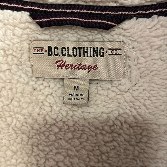 BC Clothing Men's M Green 1/4 Zip Fleece Pullover Sweater Casual - Picture 4 of 11